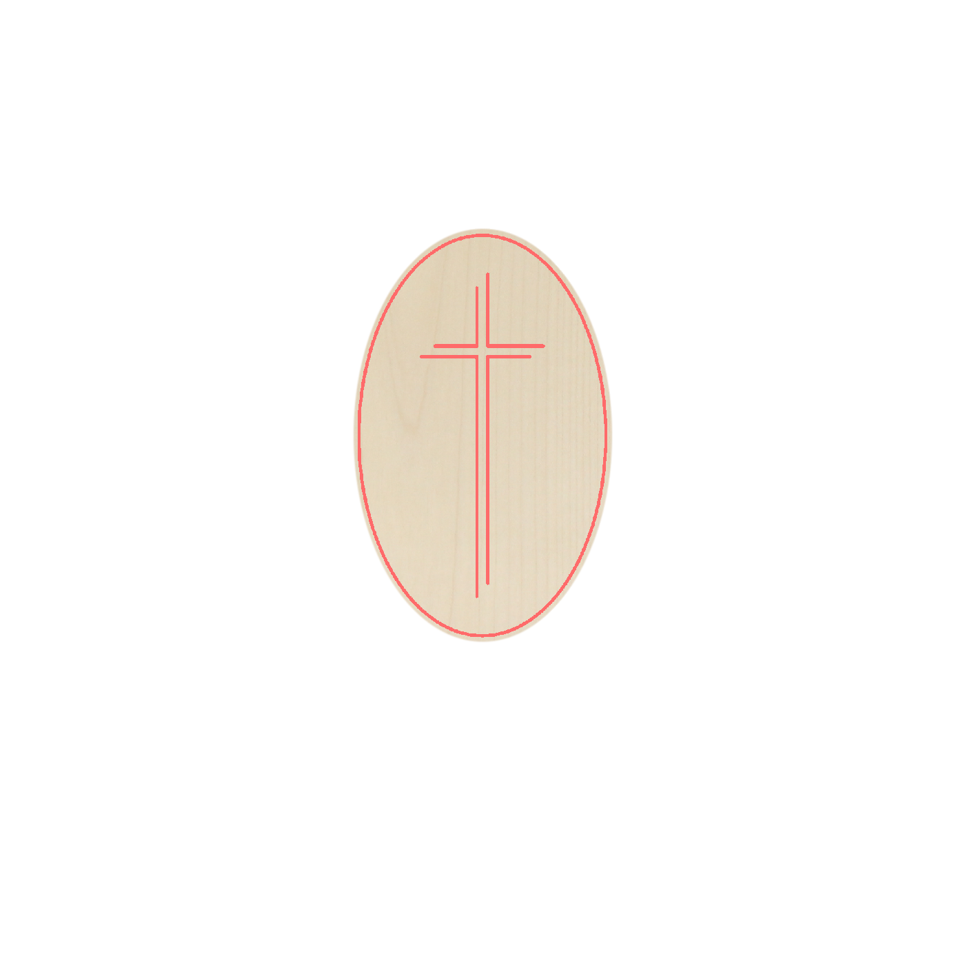 Ahorn - Motiv Kreuz